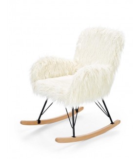 Fotel Bujany AUSTIN kremowy do salonu w stylu nowoczesnym