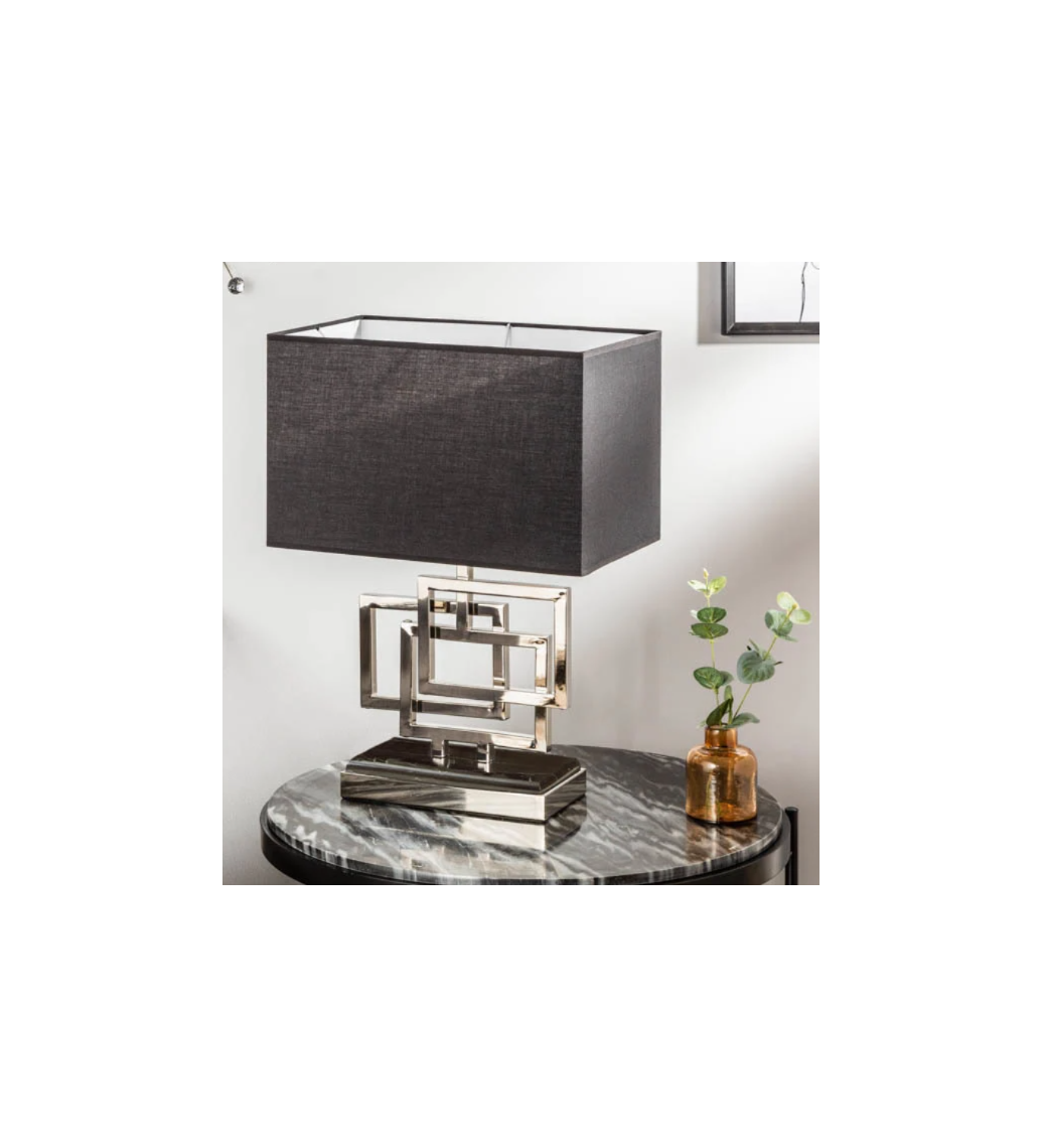 Lampa stołowa ARIZONA 56 cm srebrna sprawdzi się do wnętrz klasycznych, nowoczesnych oraz glamour.