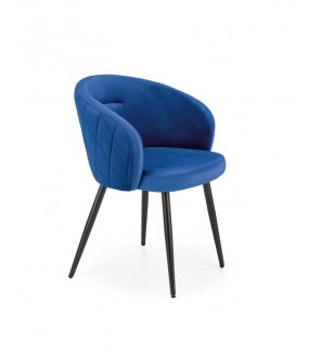 Krzesło Lara Granatowe do salonu oraz jadalni urządzonej w stylu nowoczesnym, klasycznym oraz glamour.