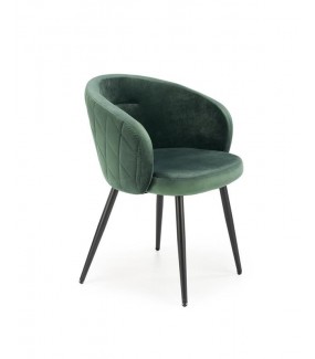 Krzesło Lara Ciemnozielone do salonu oraz jadalni w stylu nowoczesnym, klasycznym, vintage, retro oraz industrialnym.