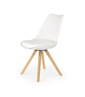 Krzesło Mila białe do salonu w stylu nowoczesnym oraz skandynawskim.