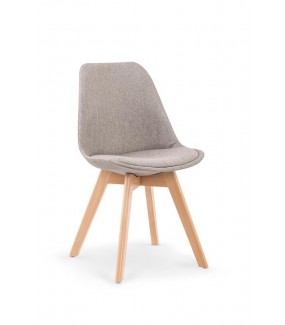 Krzesło Katania jasnoszare do salonu  w stylu nowoczesnym, klasycznym oraz skandynawskim.