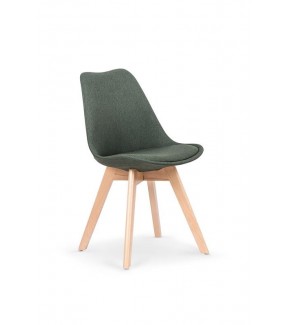Krzesło Katania ciemnozielone do salonu w stylu nowoczesnym, klasycznym oraz skandynawskim.