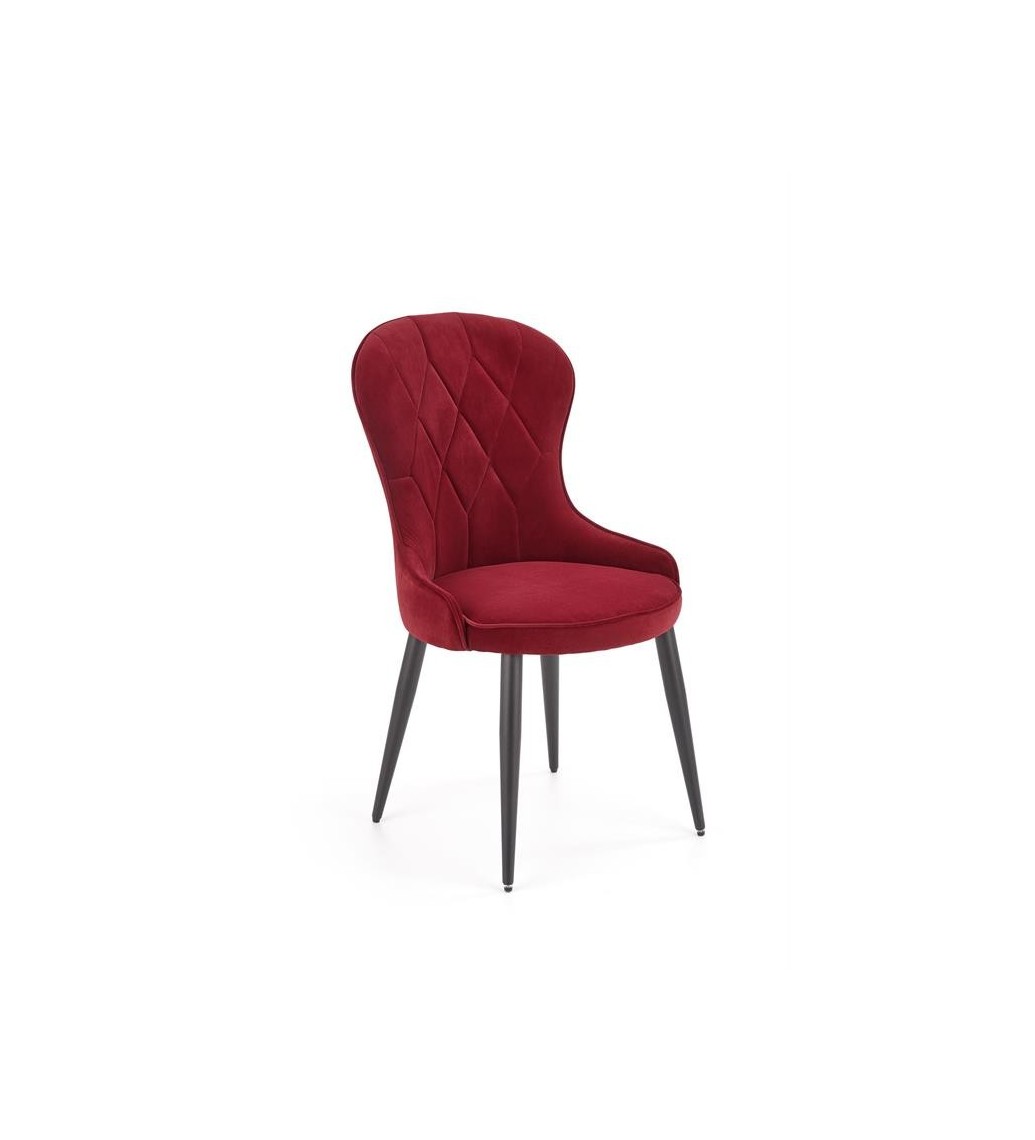 Krzesło Bella bordowe do salonu w stylu nowoczesnym oraz klasycznym.
