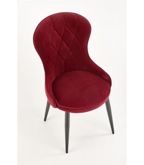 Krzesło Bella bordowe do salonu w stylu nowoczesnym oraz klasycznym.