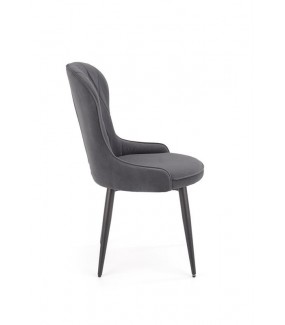 Krzesło Bella szare do eleganckiego salonu oraz jadalni urządzonej w stylu nowoczesnym, klasycznym oraz glamour.