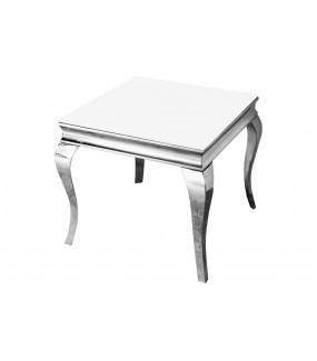 Stolik kawowy VIENNA biało srebrny do salonu urządzonego w stylu nowoczesnym, klasycznym oraz glamour.