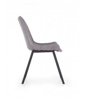 Krzesło Escori szare do nowoczesnego salonu oraz jadalni w stylu nowoczesnym oraz klasycznym.