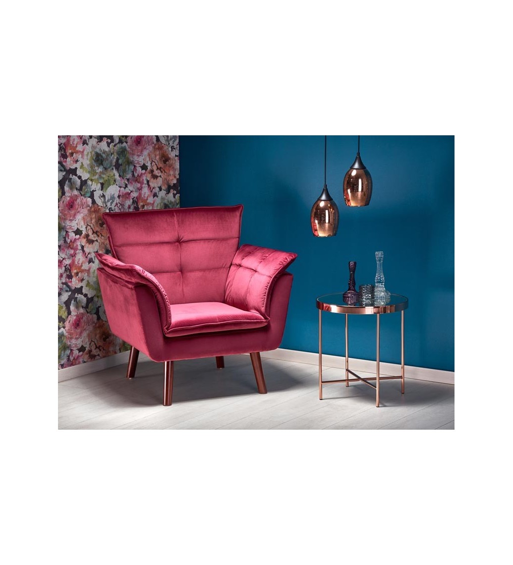 Świetny Fotel REZZO bordowy do salonu w stylu nowoczesnym oraz klasycznym.