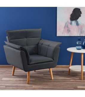 Fotel REZZO szary do salonu  stylu klasycznym, nowoczesnym oraz skandynawskim.