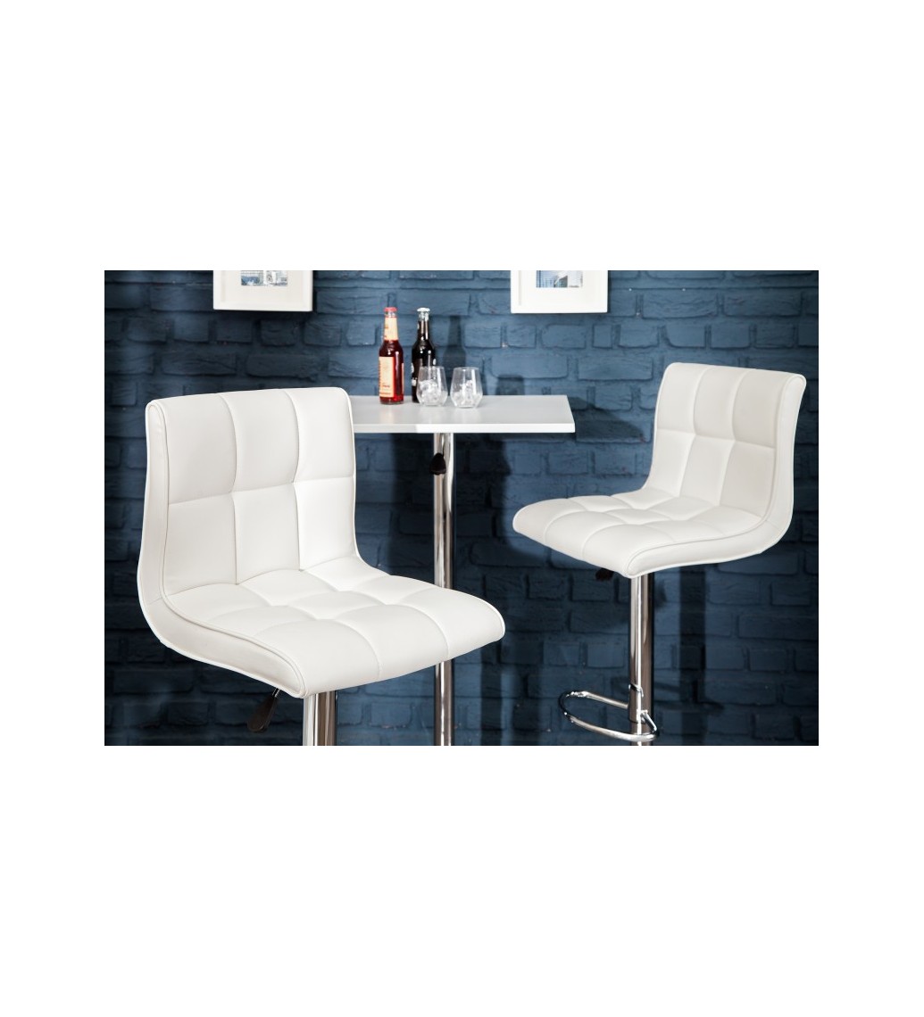 Krzesło Barowe Modena 90-115 cm białe