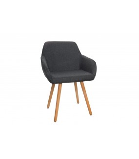 Krzesło z  podłokietnikiem Scandinavia szare