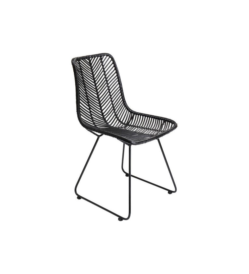 Krzesło Ko Lanta czarne. Można umieścić go w kuchni, jadalni, salonie lub sypialni.