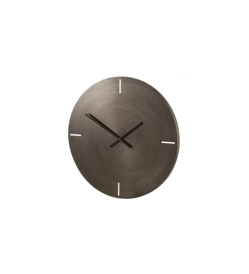 Zegar Metallo 77 cm szary sprawdzi się w stylu nowoczesnym, klasycznym, minimalistycznym a nawet industrialnym.