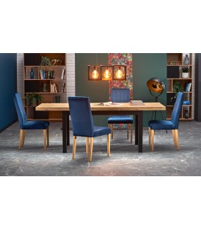 Stół rozkładany TIAGO 140 cm - 220 cm w kolorze dąb craft do salonu w stylu industrialnym, przemysłowym oraz loftowym.