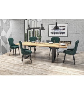Stół  rozkładany RADUS 160 cm -250 cm drewno dąb  do salonu w stylu industrialnym, przemysłowym oraz loftowym.