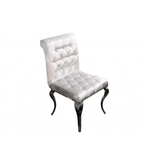 Krzesło Barokowe srebrne Z Cyrkoniami