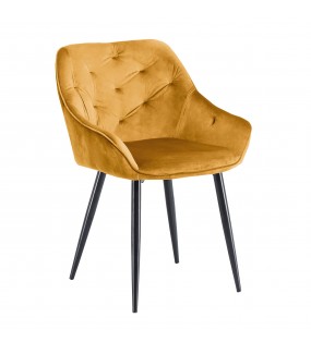 Przepiękne  Krzesło RIVELA musztardowe do salonu oraz jadalni w stylu nowoczesnym oraz klasycznym.