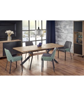 Stół rozkładany BACARDI 160 cm - 220 cm w kolorze dąb naturalny do salonu w stylu industrialnym, przemysłowym oraz loftowym.