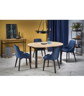 Stół rozkładany RINGO 102 cm - 142 cm w kolorze dąb artisan do salonu w stylu industrialnym oraz przemysłowym.
