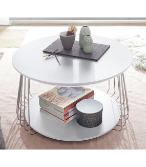 Stolik kawowy VILNIUS 70 cm biały sprawdzi się w stylu nowoczesnym, minimalistycznym, skandynawskim oraz modern.