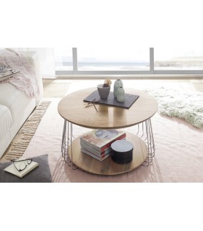 Stolik kawowy VILNIUS 70 cm dębowy do salonu, pokoju dziennego czy poczekalni