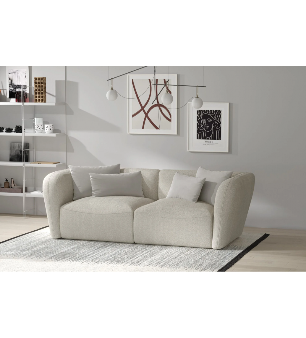 Sofa BAHAMA 214 cm  do salonu w stylu boho, eko oraz skandynawskim.