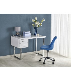 Biurko LEGRAND 120 cm białe całkowicie odmieni charakter pokoju, biura czy domowego gabinetu.