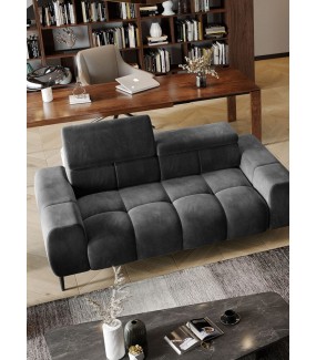Sofa ELEKTRA z regulowanymi zagłówkami do salonu w stylu nowoczesnym.