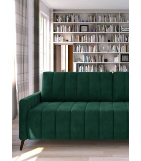 Świetna sofa z funkcją spania oraz pojemnikiem na pościel do salonu w stylu nowoczesnym oraz klasycznym.