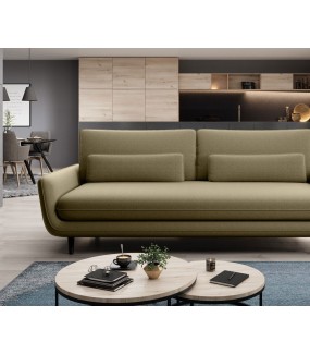 Stylowa sofa z funkcją spania oraz pojemnikiem na pościel do salonu w stylu nowoczesnym oraz klasycznym.
