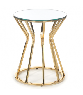 Stolik kawowy AFINA S 45 cm złoty wpisze się w aranżacje nowoczesne, modern oraz glamour.