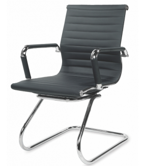 Fotel biurowy PRESTIGE SKID czarny czarny będzie pasował do aranżacji w stylu modern, nowoczesnym oraz industrialnym.
