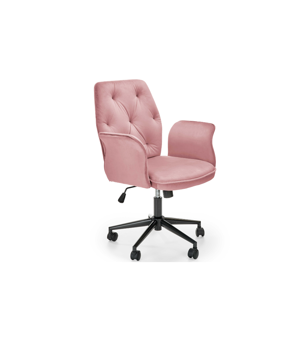 Fotel biurowy TULIP różowy to propozycja do wnętrz nowoczesnych, klasycznych, modern oraz glam.