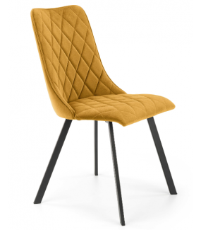 Krzesło CESAR żółte będzie pasowało do aranżacji w stylu klasycznym, nowoczesnym, retro czy glam.