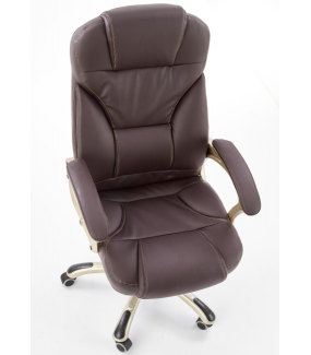 Fotel biurowy DESMOND brązowy dopełni stylizacji wnętrza biura, gabinetu czy sali konferencyjnej.