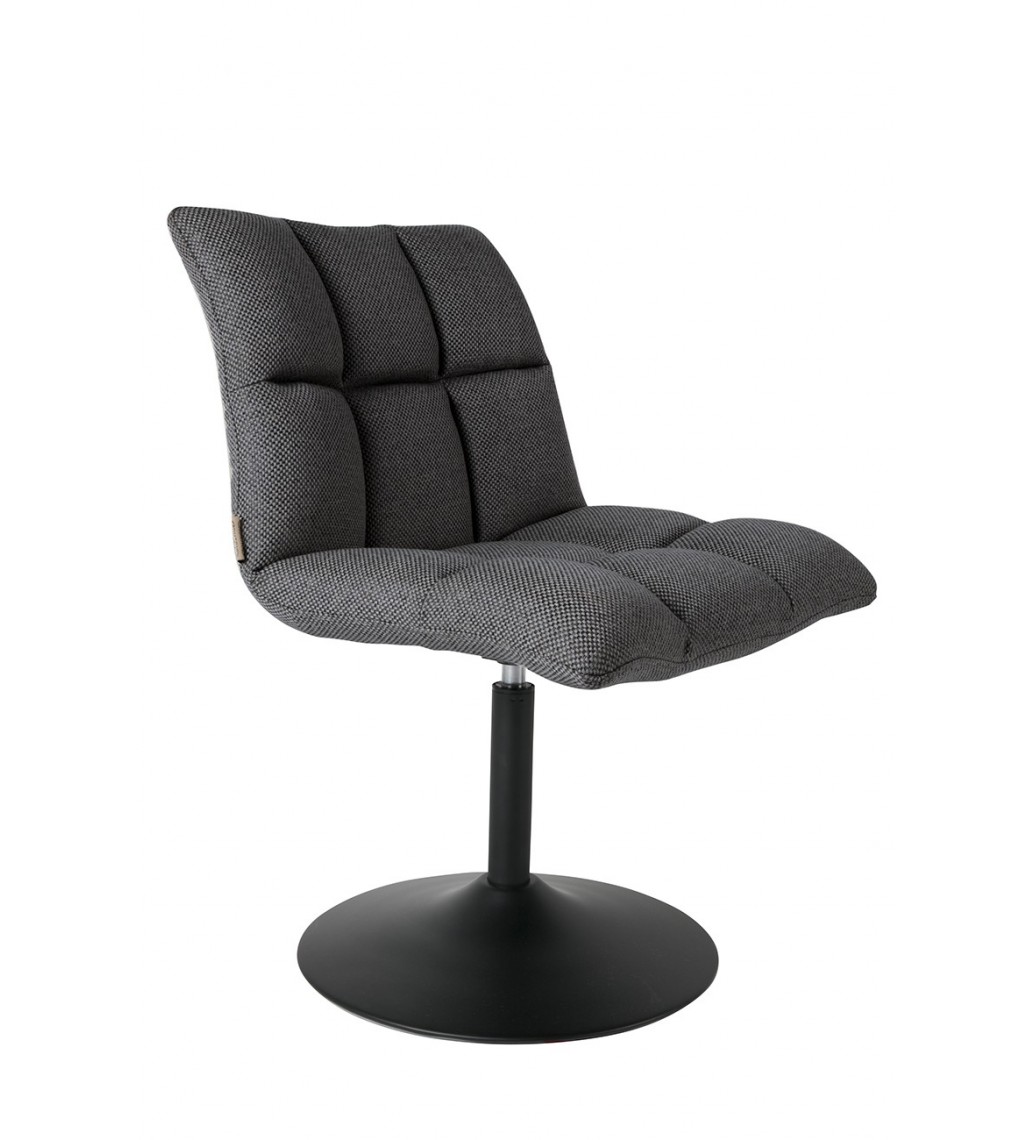 Krzesło Obrotowe Mini Bar Ciemnoszare do pokoju w stylu nowoczesnym.