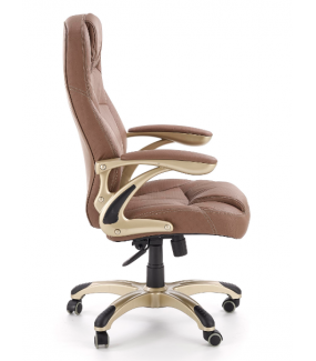 Fotel biurowy CARLOS brązowy dopełni stylizacji wnętrza biura, gabinetu czy sali konferencyjnej.