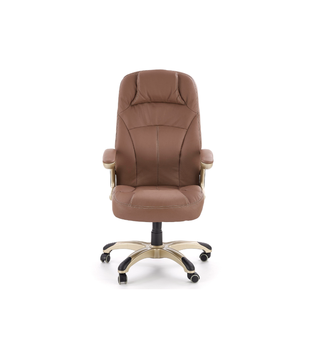 Fotel biurowy CARLOS brązowy dopełni stylizacji wnętrza biura, gabinetu czy sali konferencyjnej.