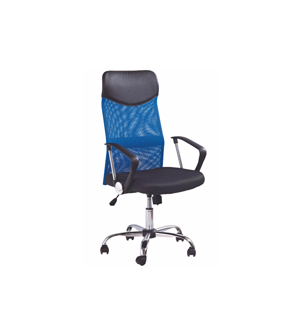 Fotel biurowy VIRE niebieski to propozycja do wnętrz nowoczesnych, klasycznych czy modern.