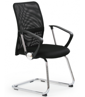 Fotel biurowy VIRE SKID czarny to propozycja do wnętrz nowoczesnych, klasycznych czy modern.
