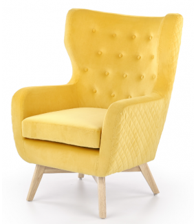 Fotel MARVEL żółty sprawdzi się w stylu klasycznym, nowoczesnym oraz Glamour.