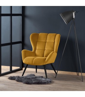 Fotel TYRION żółty przepięknie zaaranżuje wnętrza salonu, sypialni oraz eleganckich restauracji czy hoteli
