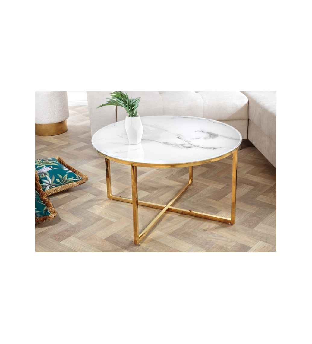 Piękny, gustowny stolik kawowy ESTEBAN do salonu urządzonego w stylu nowoczesnym oraz glamour.