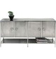 Nowoczesna Komoda EFFIAT 155 cm srebrna idealna do salonu i biura.
