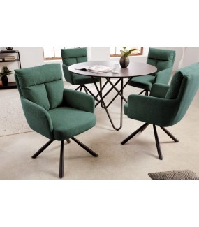 Krzesło ASTRID Z Obrotowym Siedziskiem zielone do salonu, pokoju, jadalni czy kuchni.