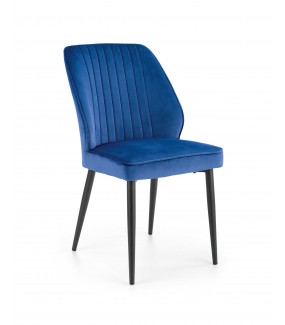 Designerskie krzesło ALABAMA niebieskie idealnie sprawdzi się w salonie, pokoju dziennym, kuchni oraz jadalni