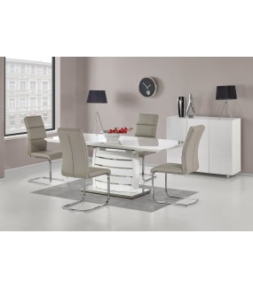 Stół rozkładany ONYX biały sprawdzi się w aranżacjach klasycznych oraz nowoczesnych.