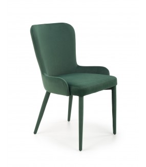 Krzesło MARSALA zielone idealnie sprawdzi się w salonie, pokoju dziennym, kuchni oraz jadalni