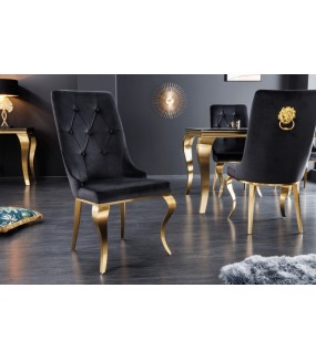 Wytworny set 2 krzeseł TRENTINO LEW do salonu urządzonego w stylu glamour.